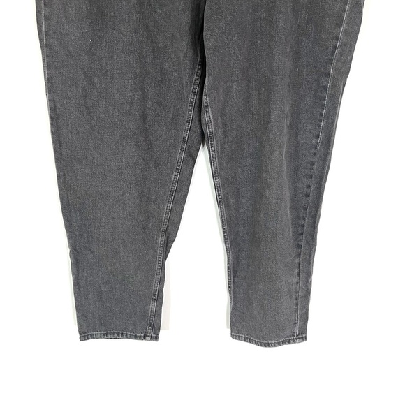 H&M NWT Loose Mom Jeans, Black Wash, Grey Relaxed Fit Straight Jeans - Picture 3 of 12